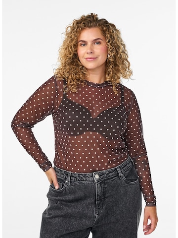 Zizzi Blouse 'ELEAH' in Brown: front