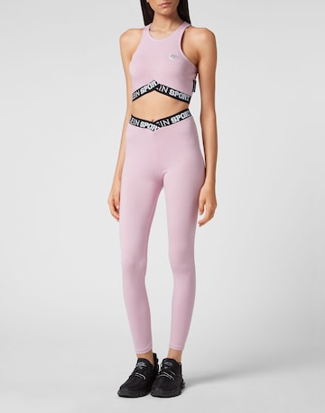 Plein Sport Skinny Leggings in Pink