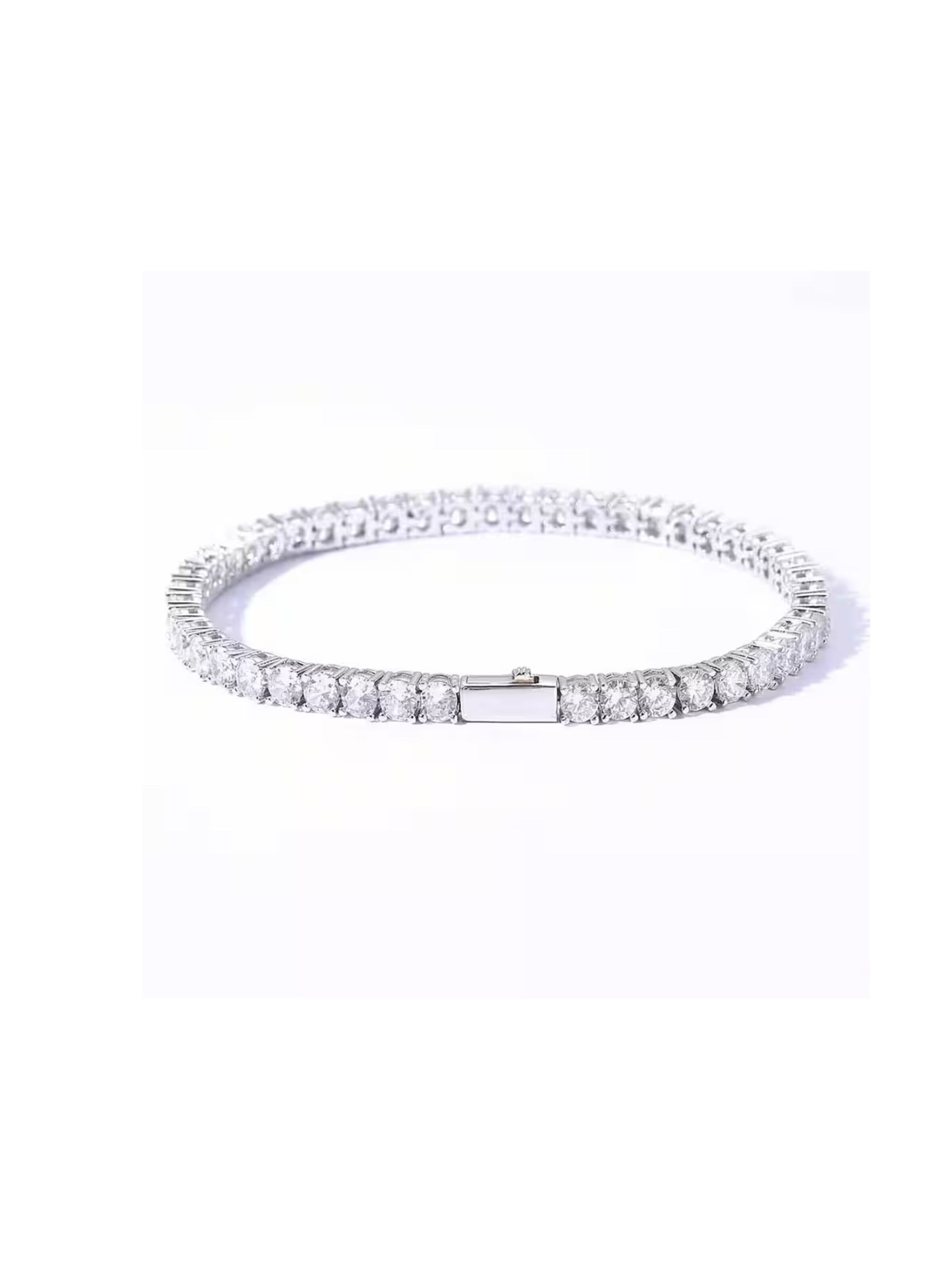 ROUGEMONT Jewellery Armband 'Funkelndes  Zirkonia Tennisarmband 4mm  18cm' in silber, Produktansicht