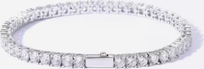 ROUGEMONT Jewellery Armband 'Funkelndes Zirkonia Tennisarmband 4mm 18cm' in silber, Produktansicht