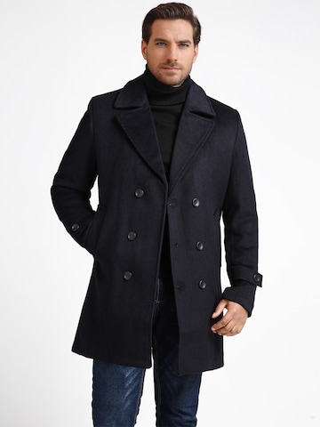 YOUTHUP Winter Coat in Blue: front