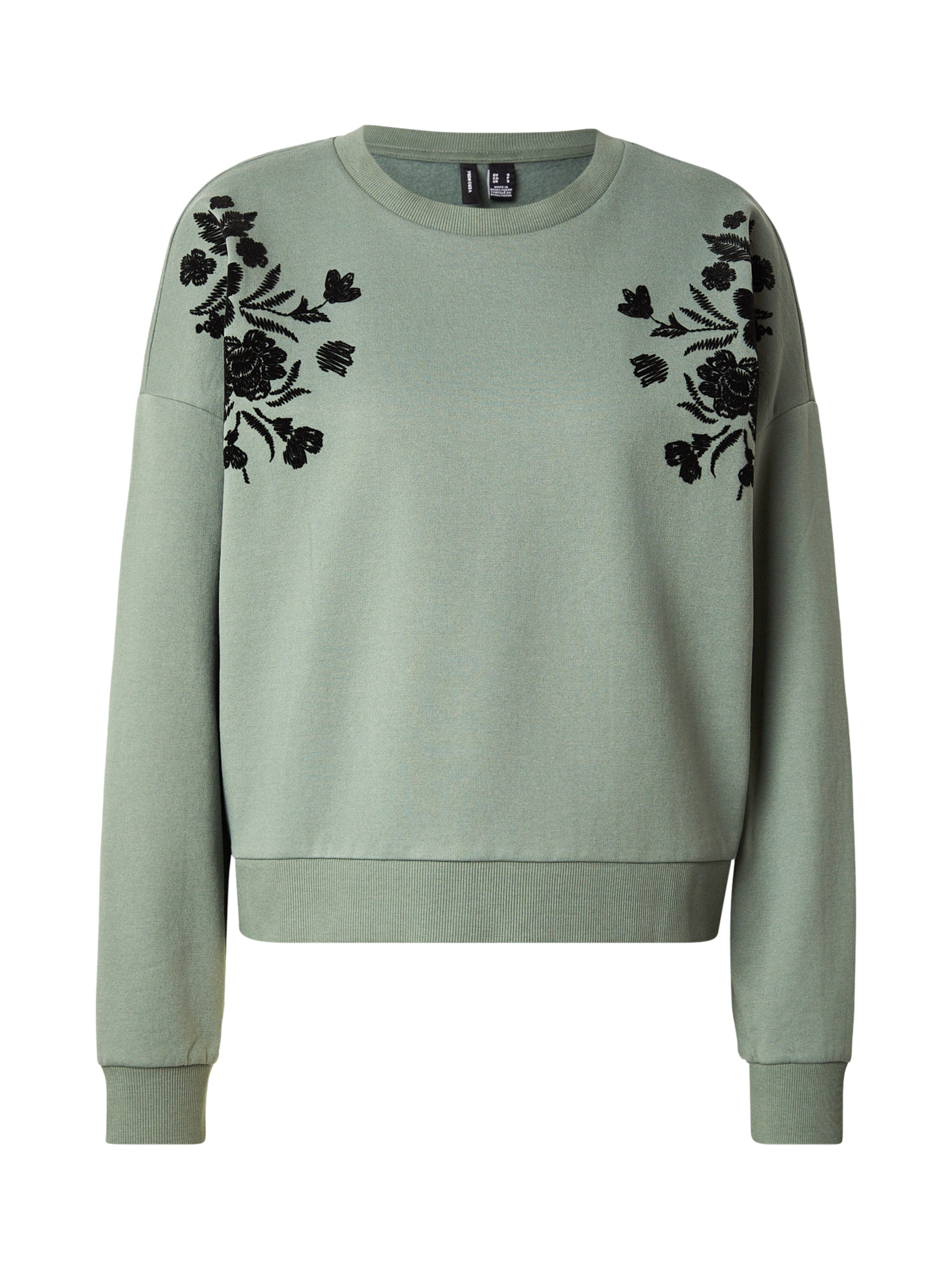 VERO MODA Sweatshirt 'VMHelen Trina' in Grün: Vorderseite