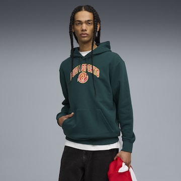 Sweat-shirt 'Wardrobe Essentials' PUMA en vert : devant
