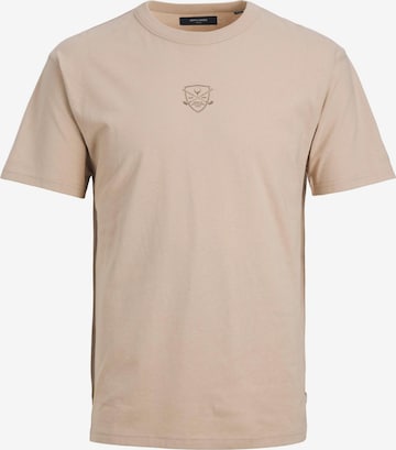 JACK & JONES T-Shirt 'BLUCITY' in Beige: predná strana