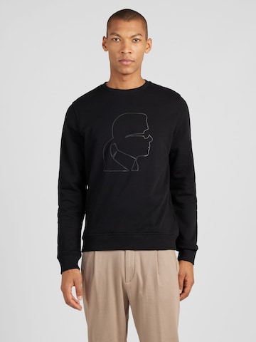 Sweat-shirt Karl Lagerfeld en noir : devant