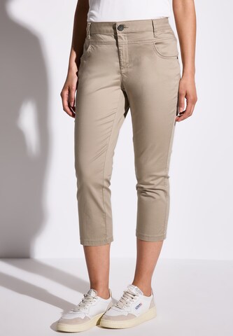 STREET ONE Slimfit Hose in Beige: Vorderseite