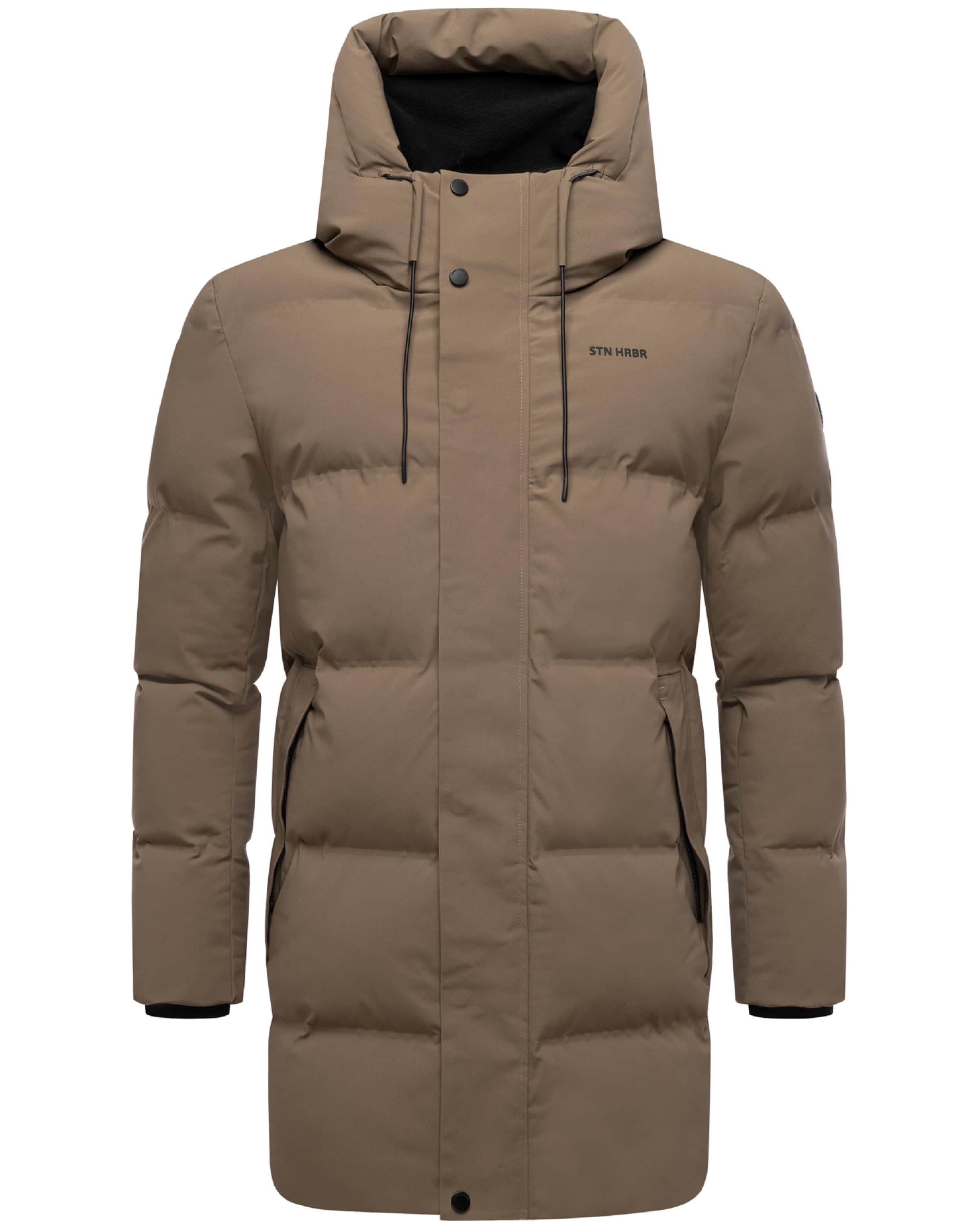 STONE HARBOUR Zimní kabát 'Darianoo XX' – hnědá: přední strana