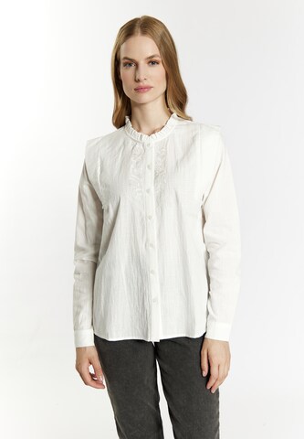 Camicia da donna di DreiMaster Vintage in bianco: frontale