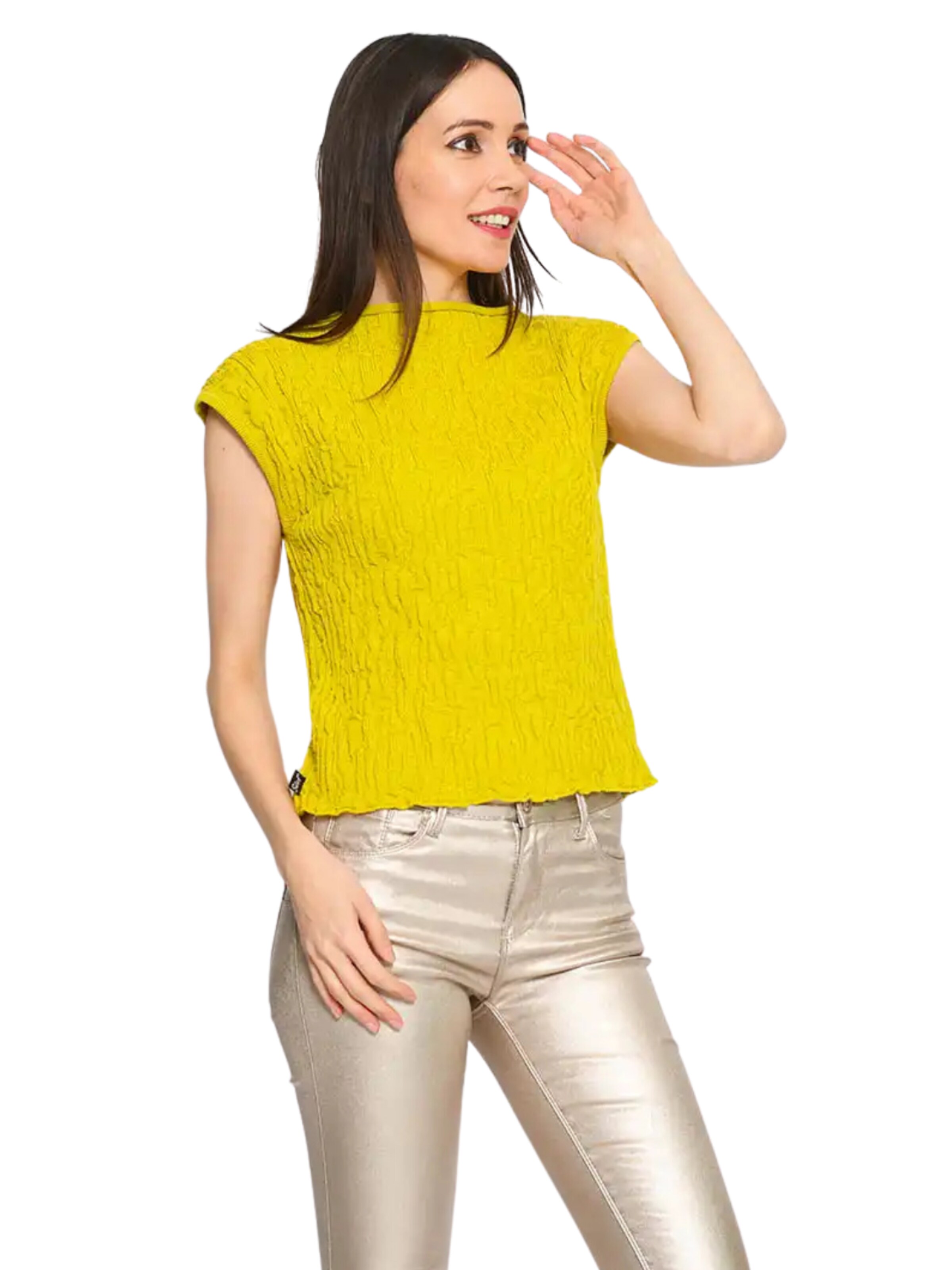 Süel knitwear Sticktop 'Wrinkled Texture'‌‌‌‌ in Grün