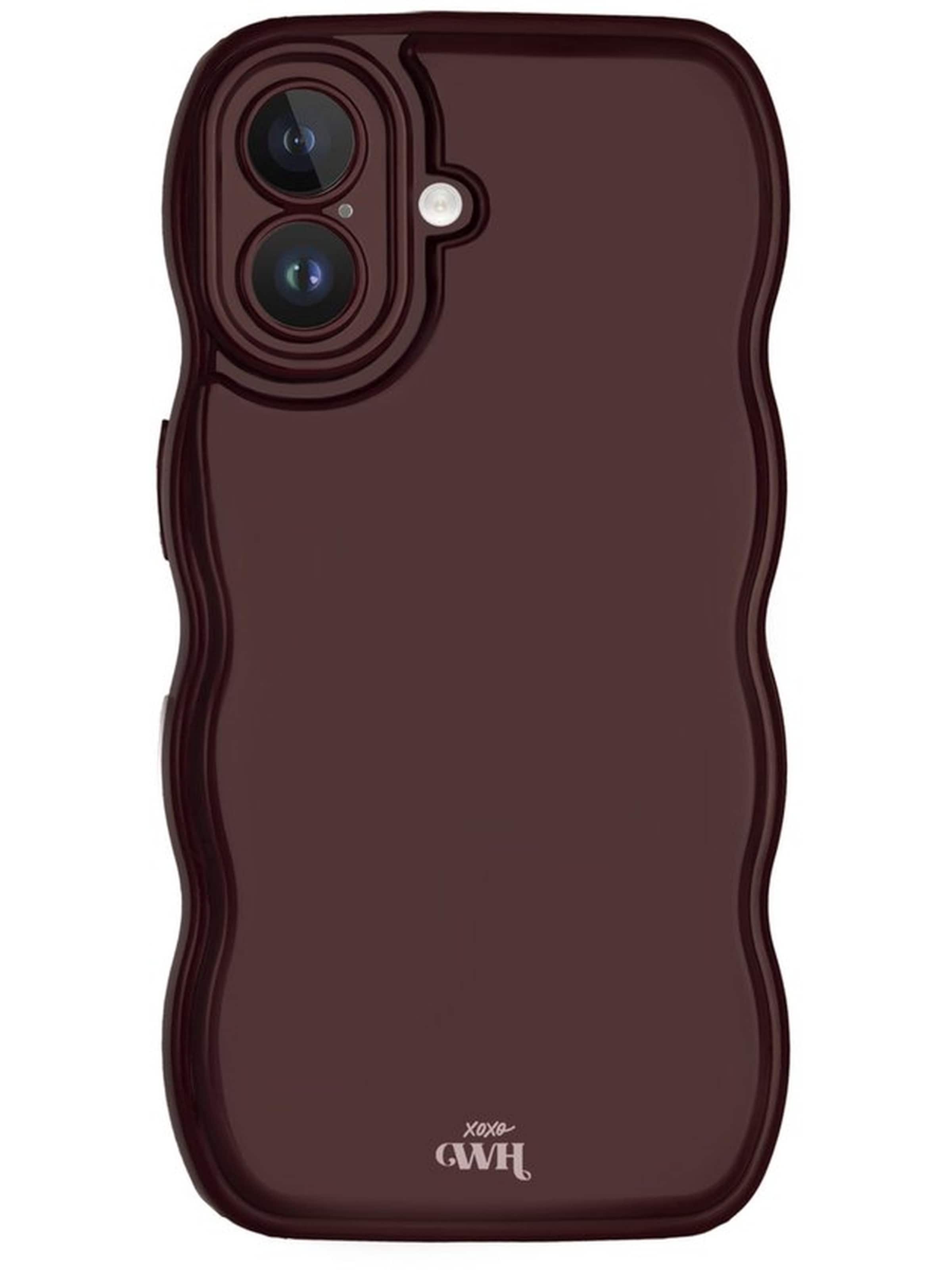 Protection pour smartphone 'Glossy Wavy' xoxoWildhearts en rouge : devant