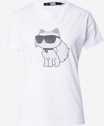 Karl Lagerfeld - Camisa 'Ikonik 2.0' em branco: frente