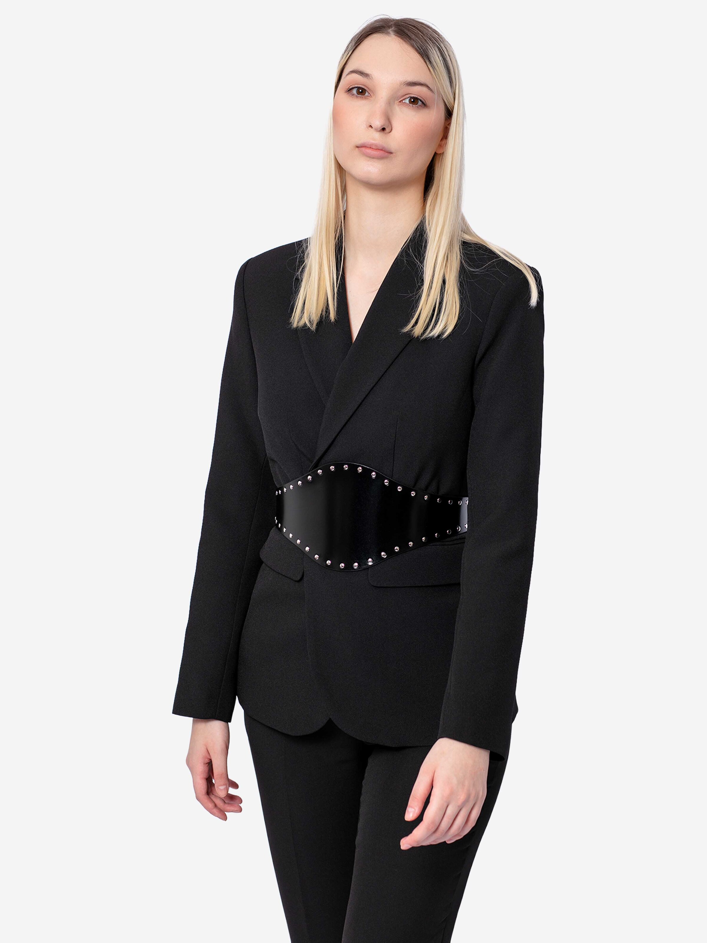 Haute Cuir - Cinturón 'Studded Cleope' en negro