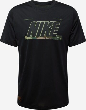 NIKE Functioneel shirt in Zwart: voorkant