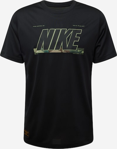 NIKE T-Shirt fonctionnel en marron / vert / noir / blanc, Vue avec produit