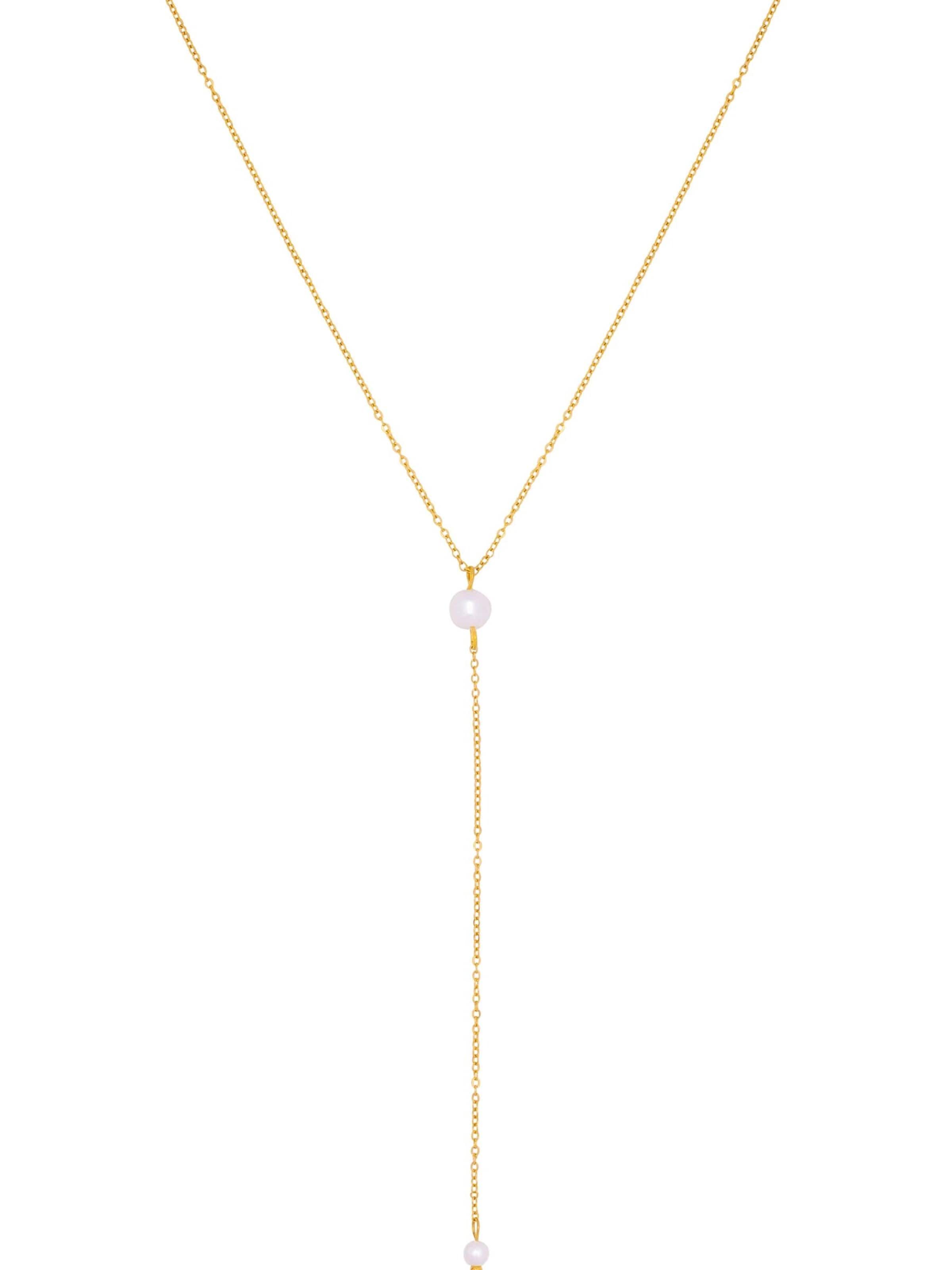 Chaîne 'Necklace 2 Waterpearls' Chic by Lirette en or : devant