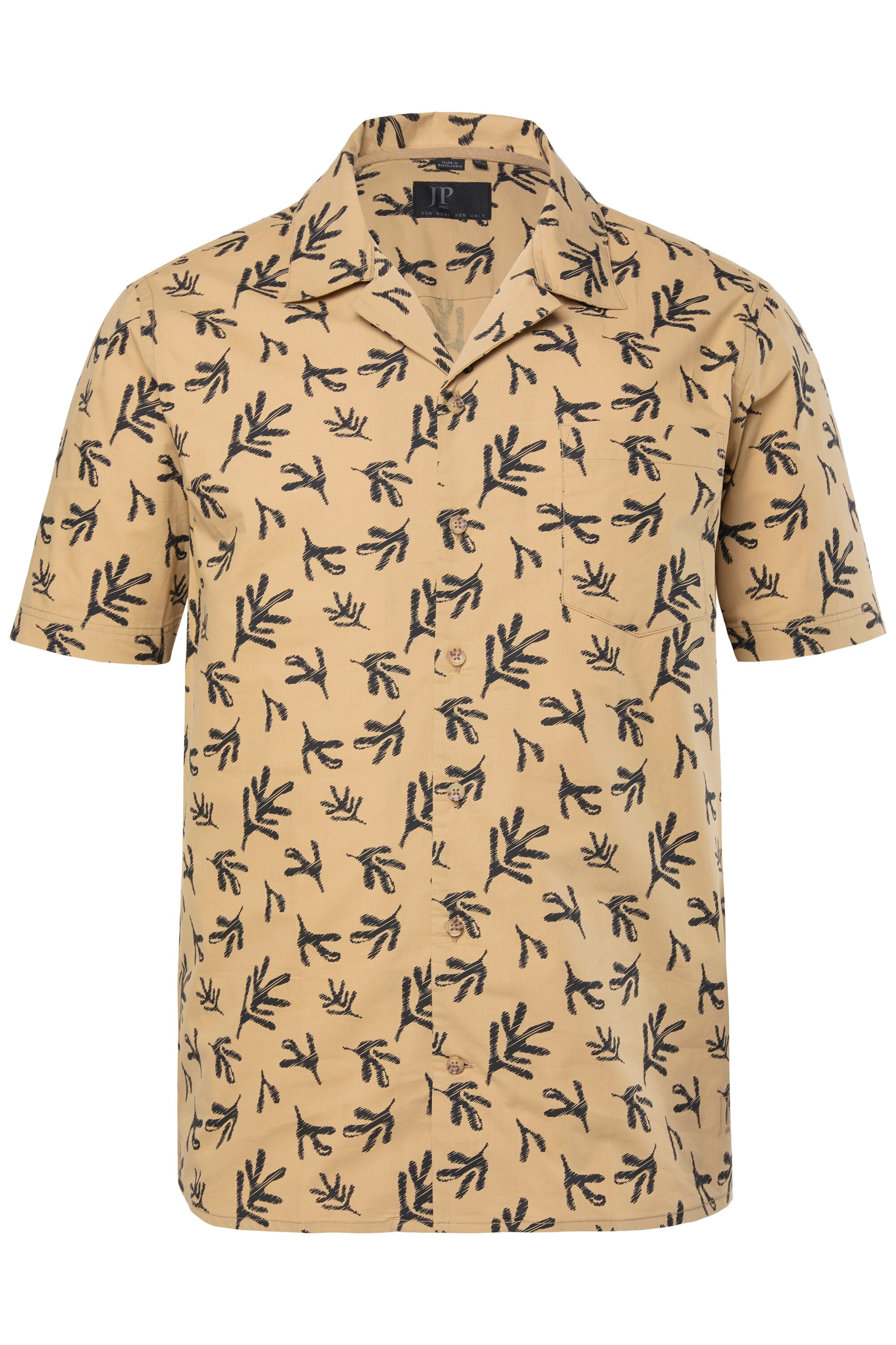 JP1880 Comfort fit Button Up Shirt in Brown: front