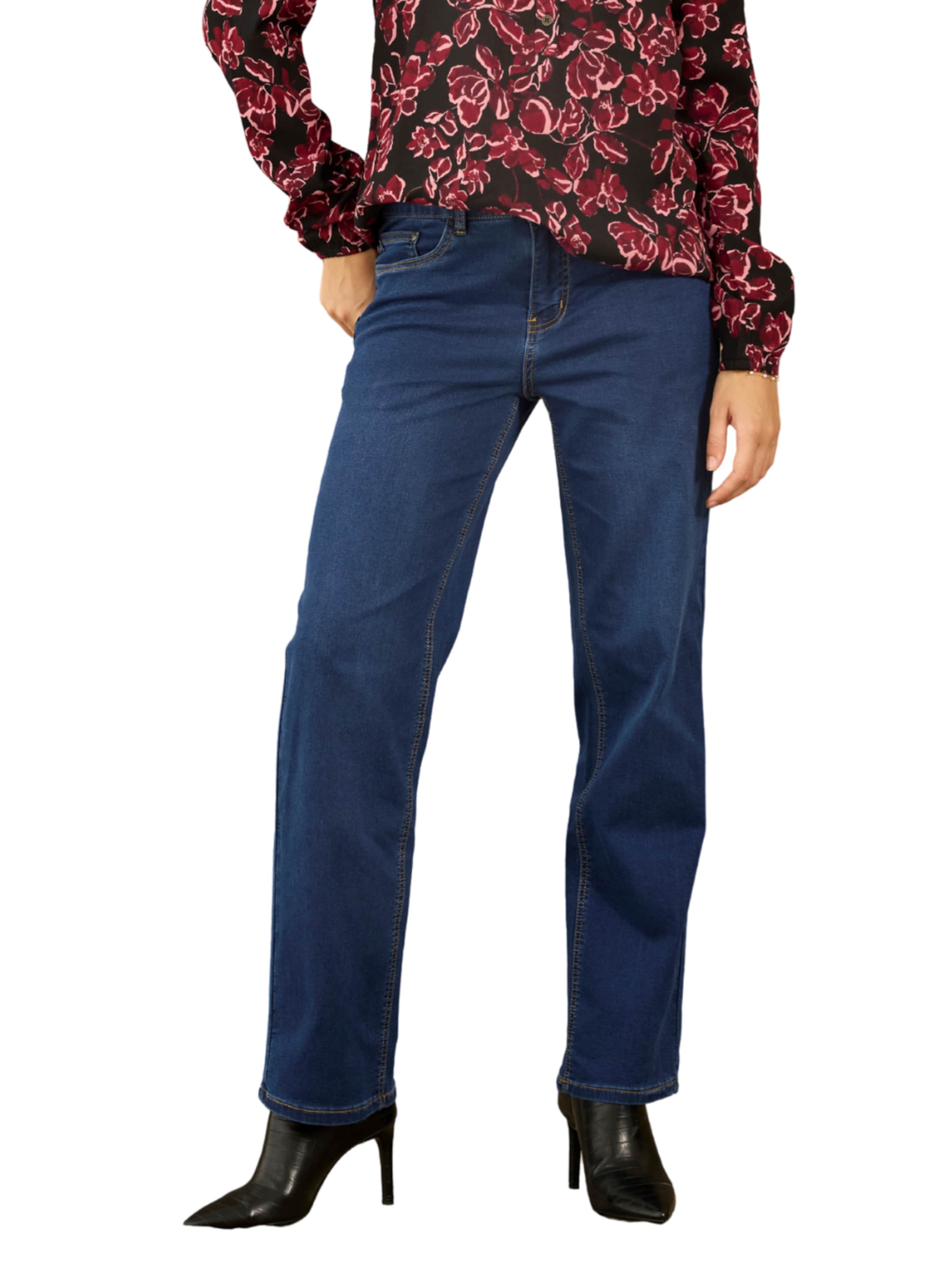 ze-ze Regular Hose 'Ruby 026' in Blau: Vorderseite