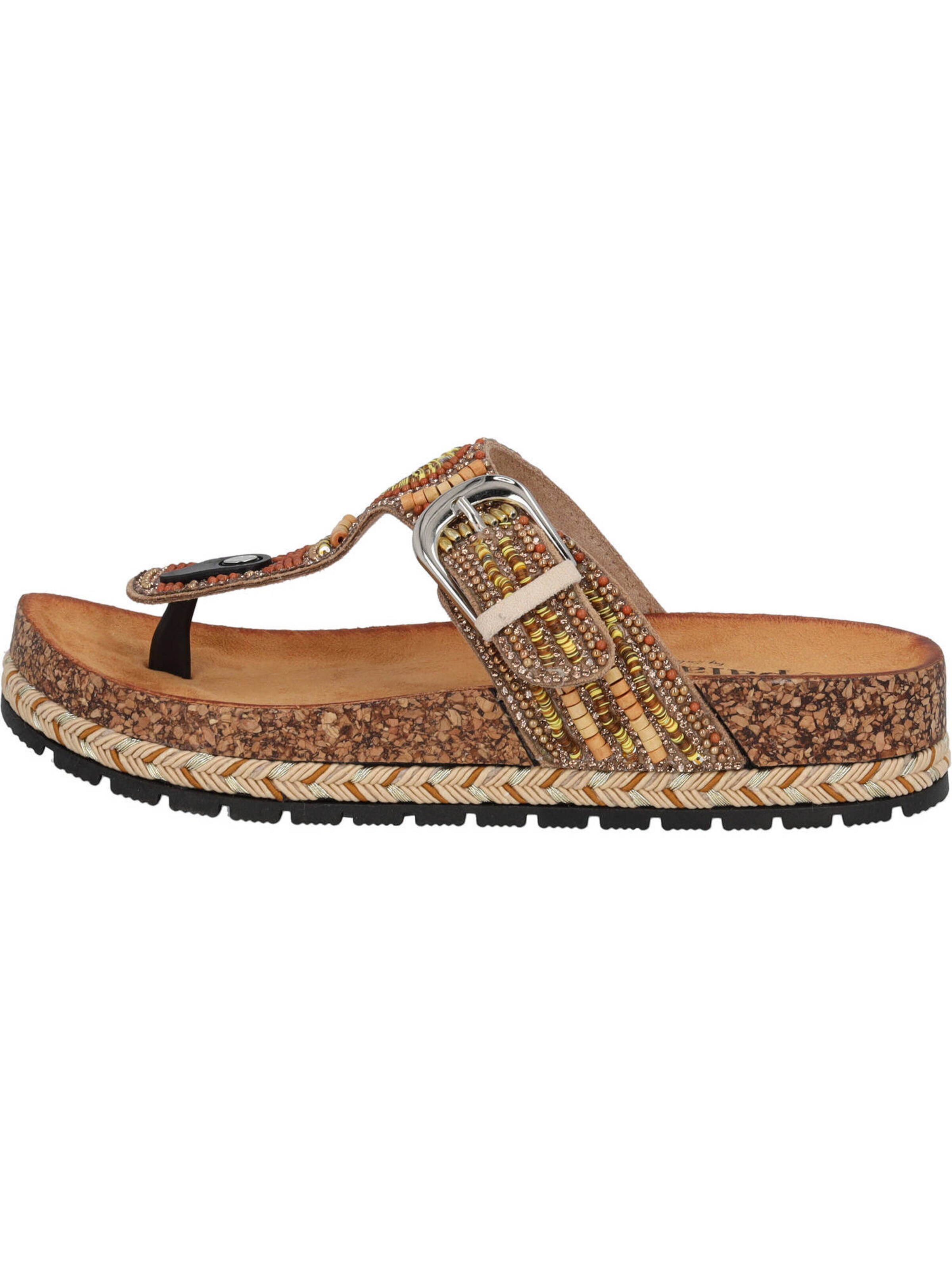 Palado by Sila Sahin T-bar sandals 'Ikoh' in Brown: front