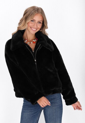 IZIA Between-season jacket in Black: front