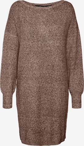 VERO MODA Knitted dress 'DOFFY' in Brown: front