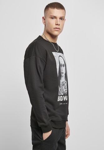 Mister TeeRegular Fit Sweater majica 'Bad Habit' - crna boja