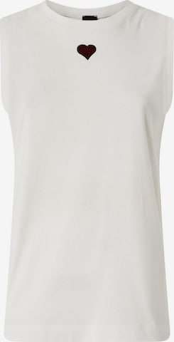 PINKO Top 'PINKO CASIMIRO CANOTTA JERSEY DI COTONE CON RICAMO canotta' w kolorze biały: przód