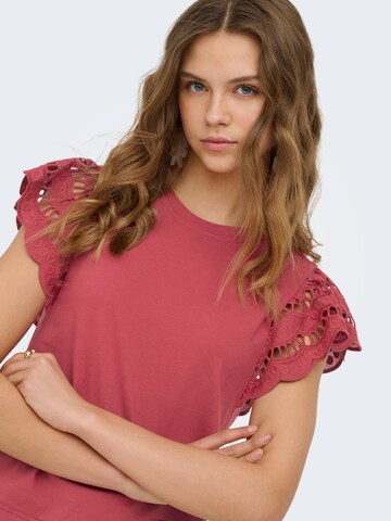 ONLY Тениска 'ONLMACY' в червено