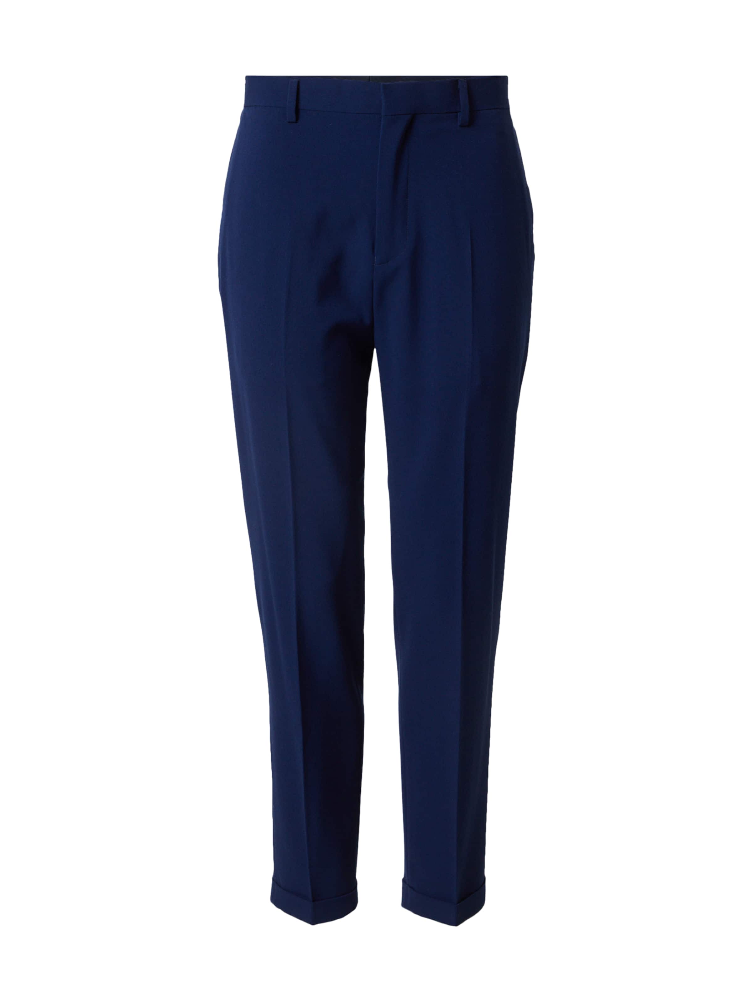 DAN FOX APPAREL - Regular Calças com vincos 'Bjarne' em azul: frente