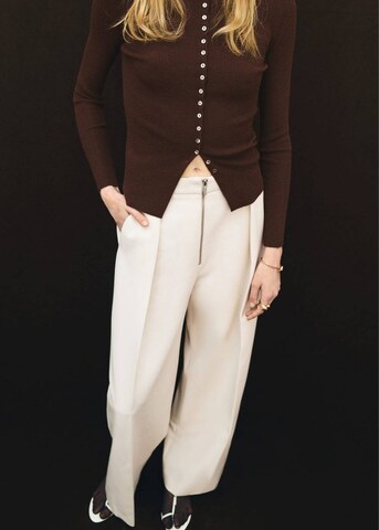 MANGO Loose fit Pants 'Laly' in Beige: front