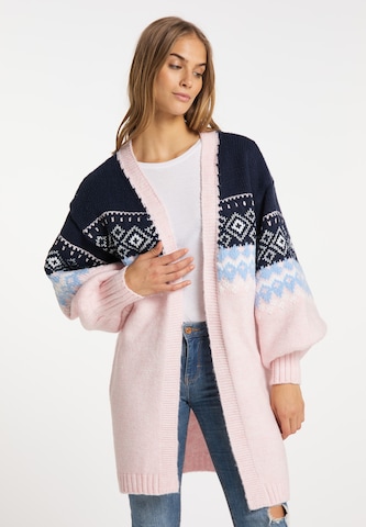 MYMO Knit Cardigan in Blue: front