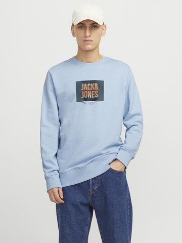 JACK & JONES Sweatshirt 'JJHudson' in Blauw: voorkant