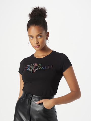 T-shirt GUESS en noir : devant