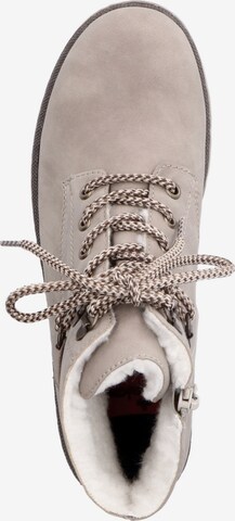 Rieker Lace-Up Ankle Boots in Beige