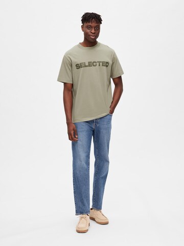 SELECTED HOMME T-Shirt 'Alvar' in Grau