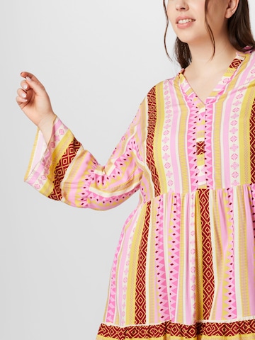 ONLY Carmakoma Shirt Dress 'Marrakesh' in Pink