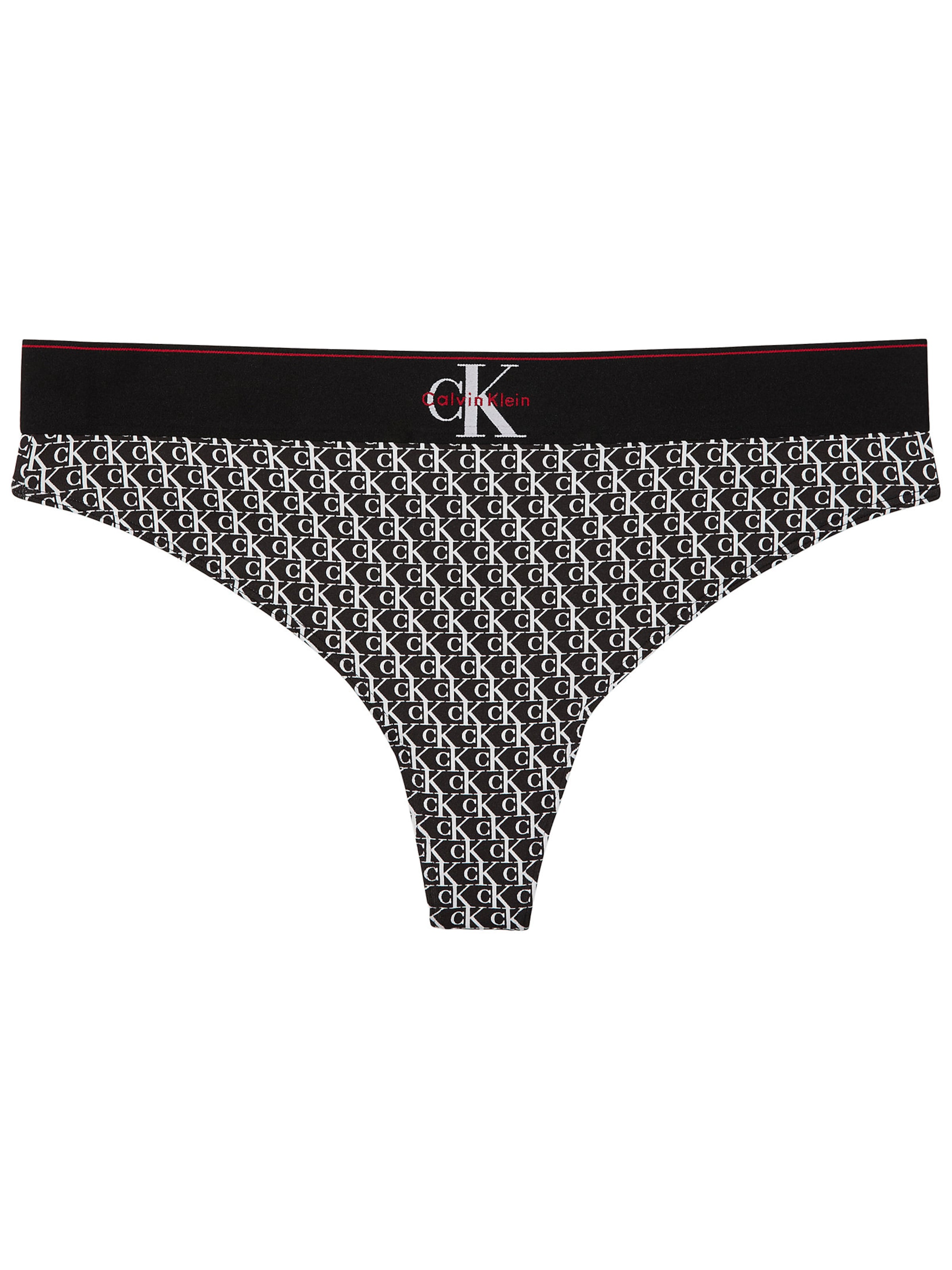Calvin Klein Underwear String in Black: front
