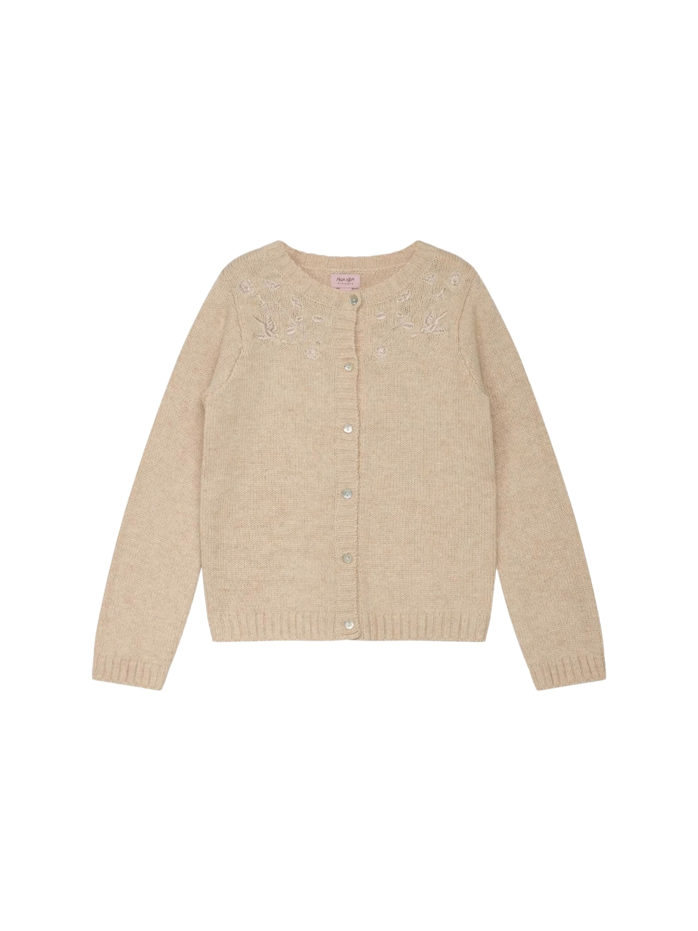NOA NOA miniature Cardigan 'Faisa' i beige: forside