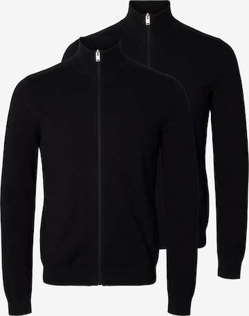 SELECTED Knit Cardigan 'Berg' in Black: front