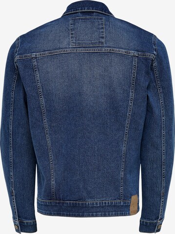 Only & Sons Between-Season Jacket 'Come' in Blue