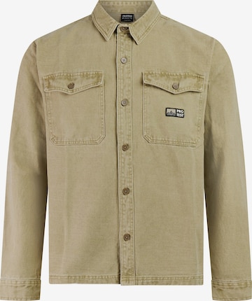 PROTEST Button Up Shirt 'PRTAdored' in Brown: front