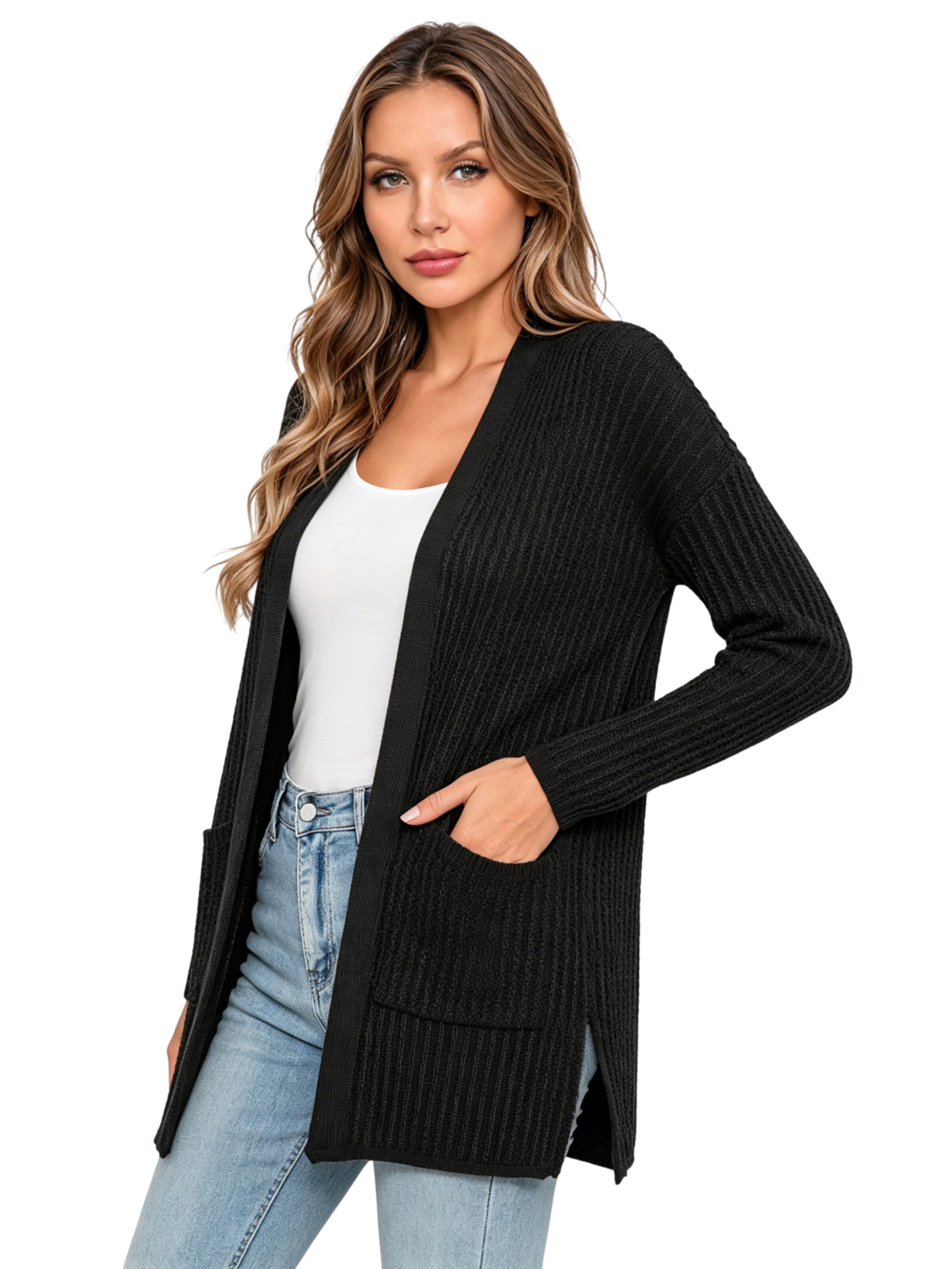 KoJooin Strickjacke‌‌‌ in Schwarz