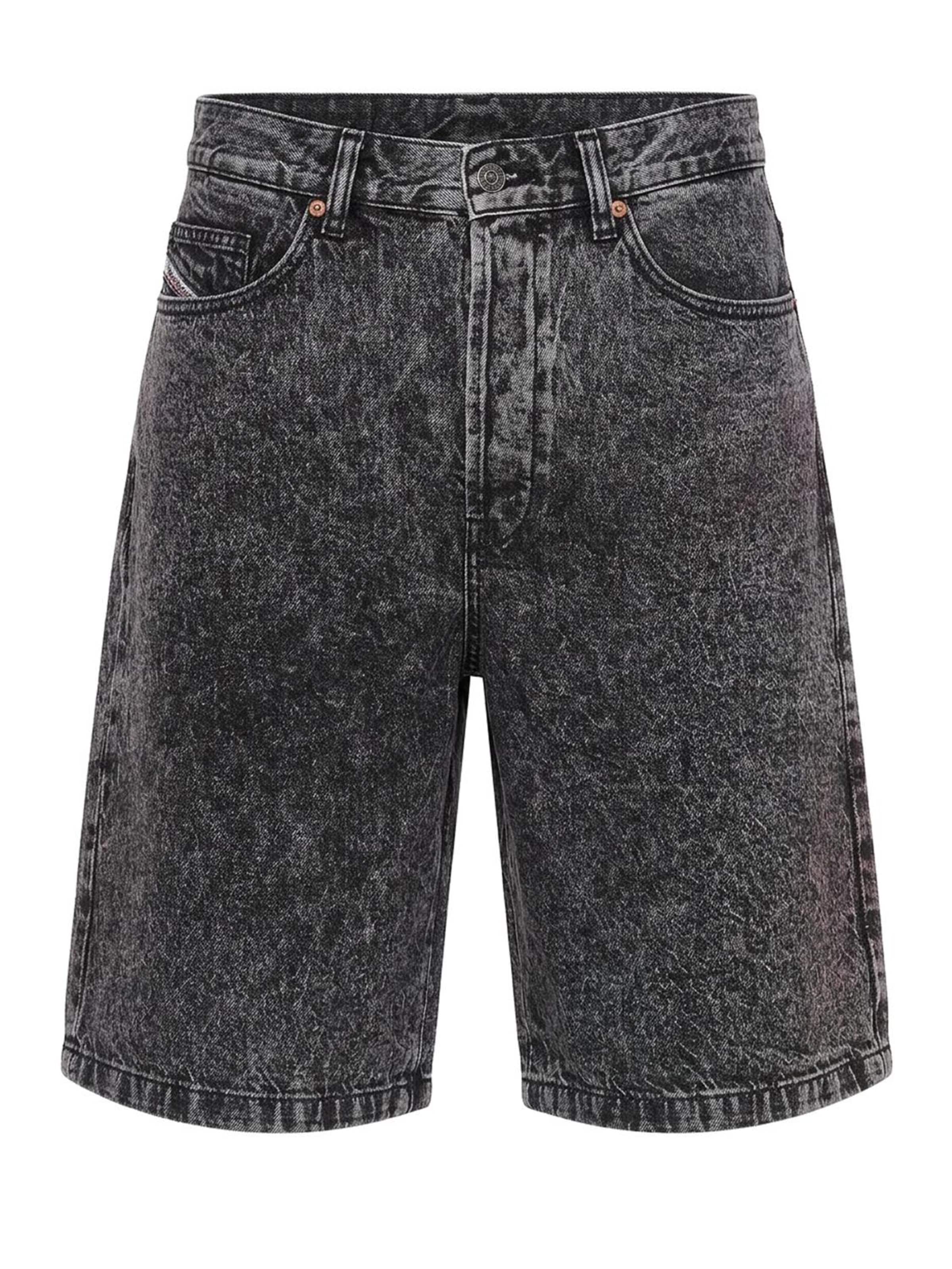 DIESEL - Loosefit Calças de ganga 'D-MAXS-SP SHORTS' em cinzento: frente