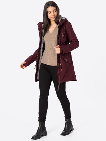 Parka mi-saison 'ELSIE' Ragwear en rouge