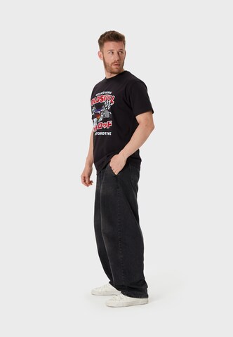 Oldskull Shirt 'Rtrip Moto Skull' in Zwart