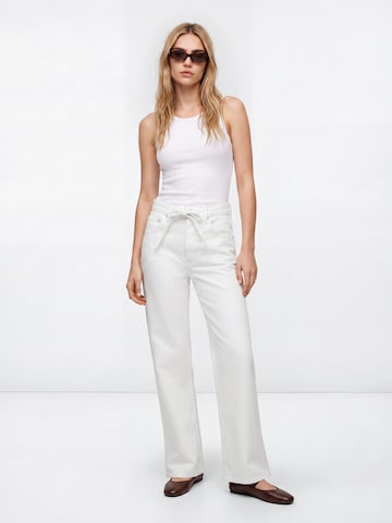 Mavi Flared Denim Pants ' NELLA ' in Weiß
