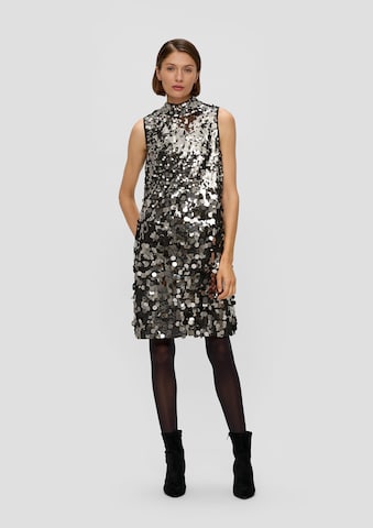 Robe de cocktail s.Oliver BLACK LABEL en argent : devant