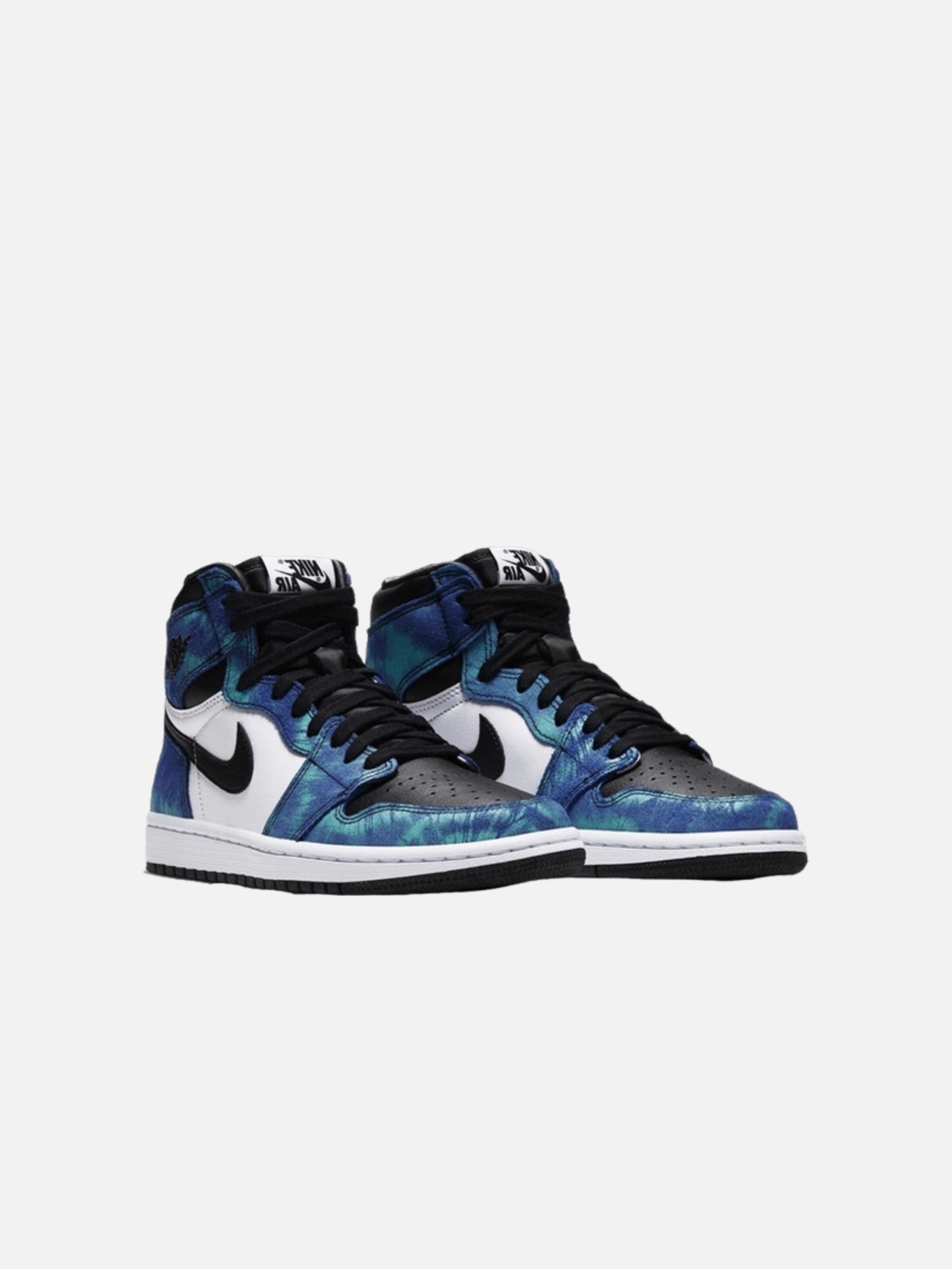 Jordan Sneakers hoog 'Air 1 Retro High Tie Dye' in Blauw