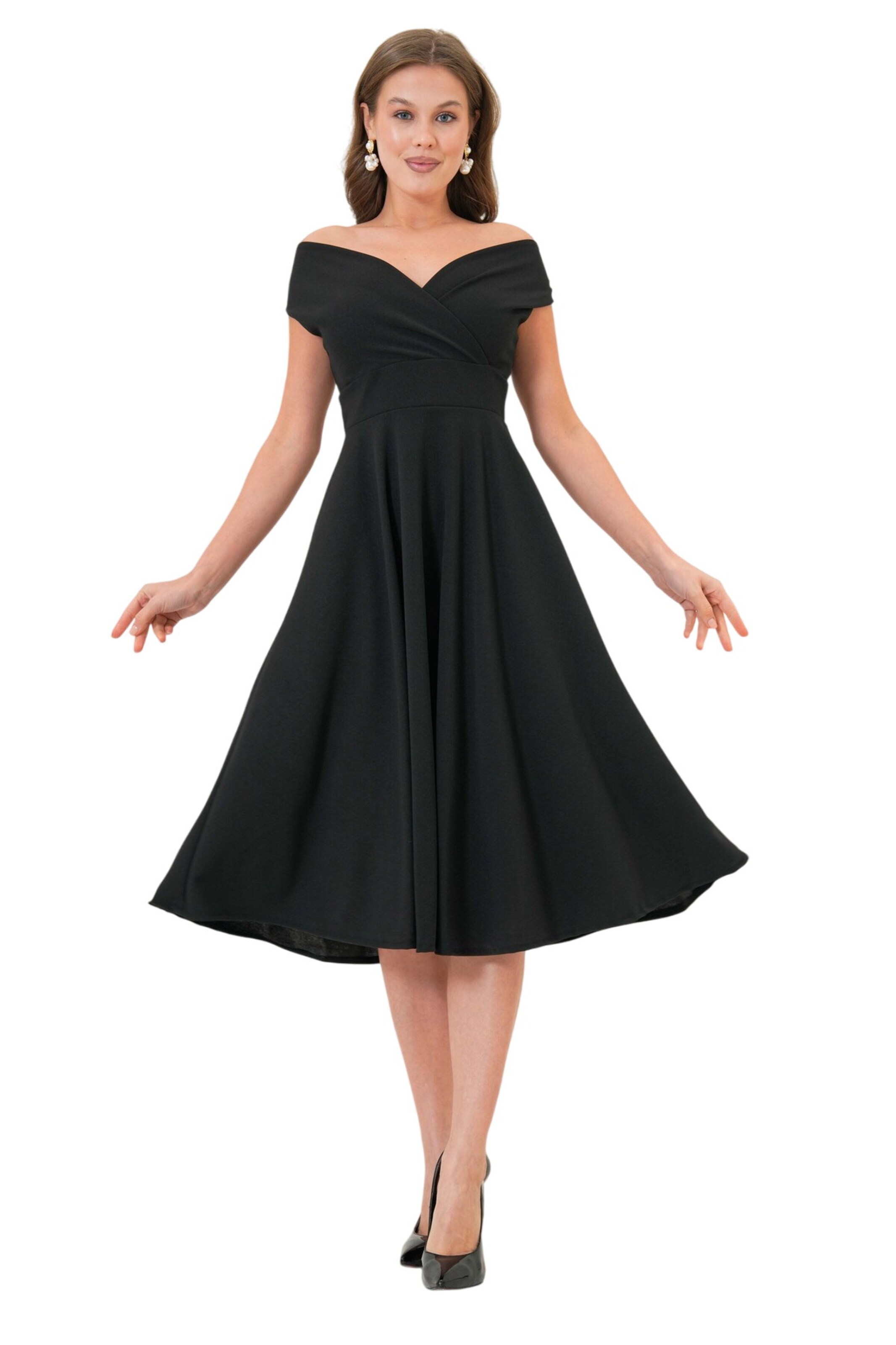 Robe WOMAN VISION en noir : devant