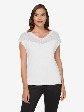 T-shirt Ashley Brooke by heine en blanc : devant