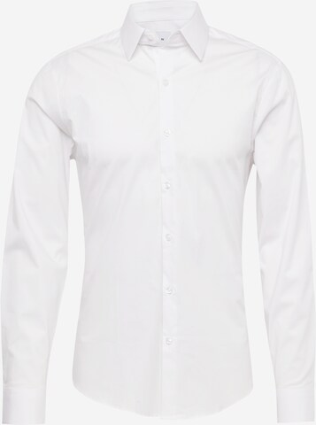 TOPMAN Button Up Shirt in White: front